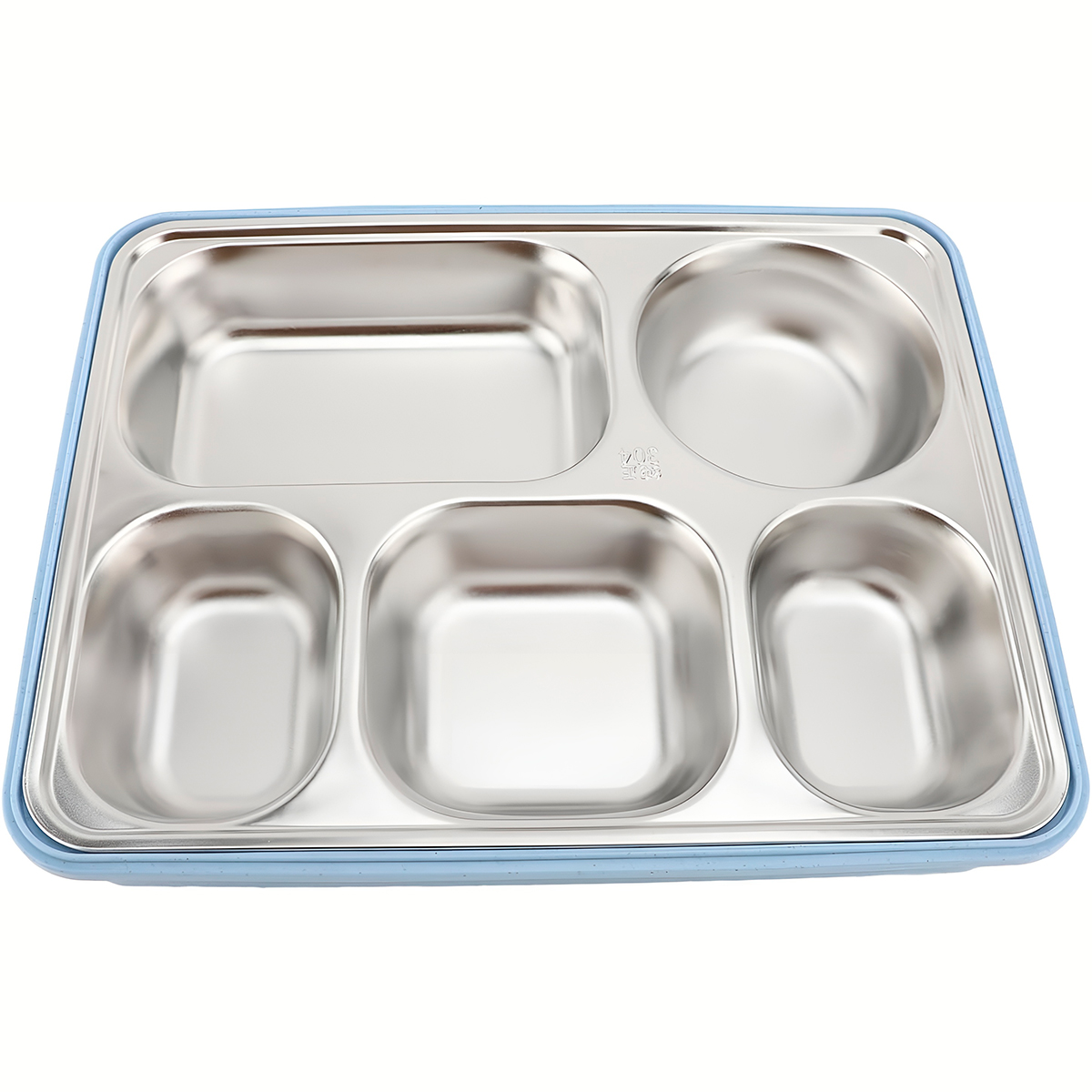 Marmita Pote Inox Retangular 5 Divisórias Prateado Tampa - Imagem 5