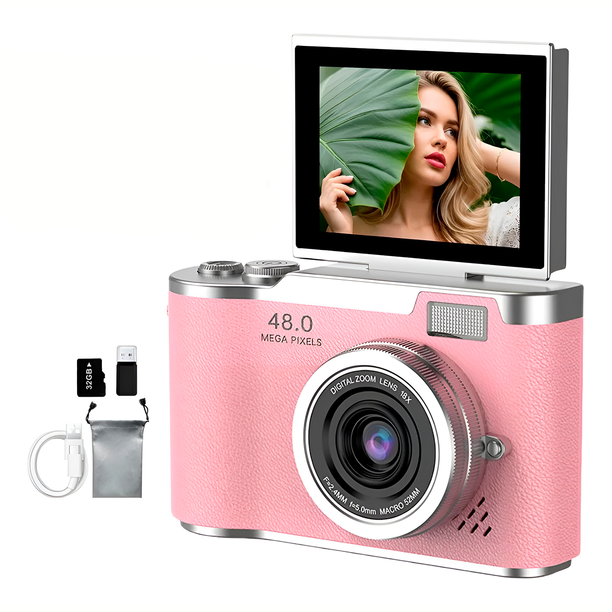 Câmera Fotográfica Digital 4k Tela Flip - Imagem 6